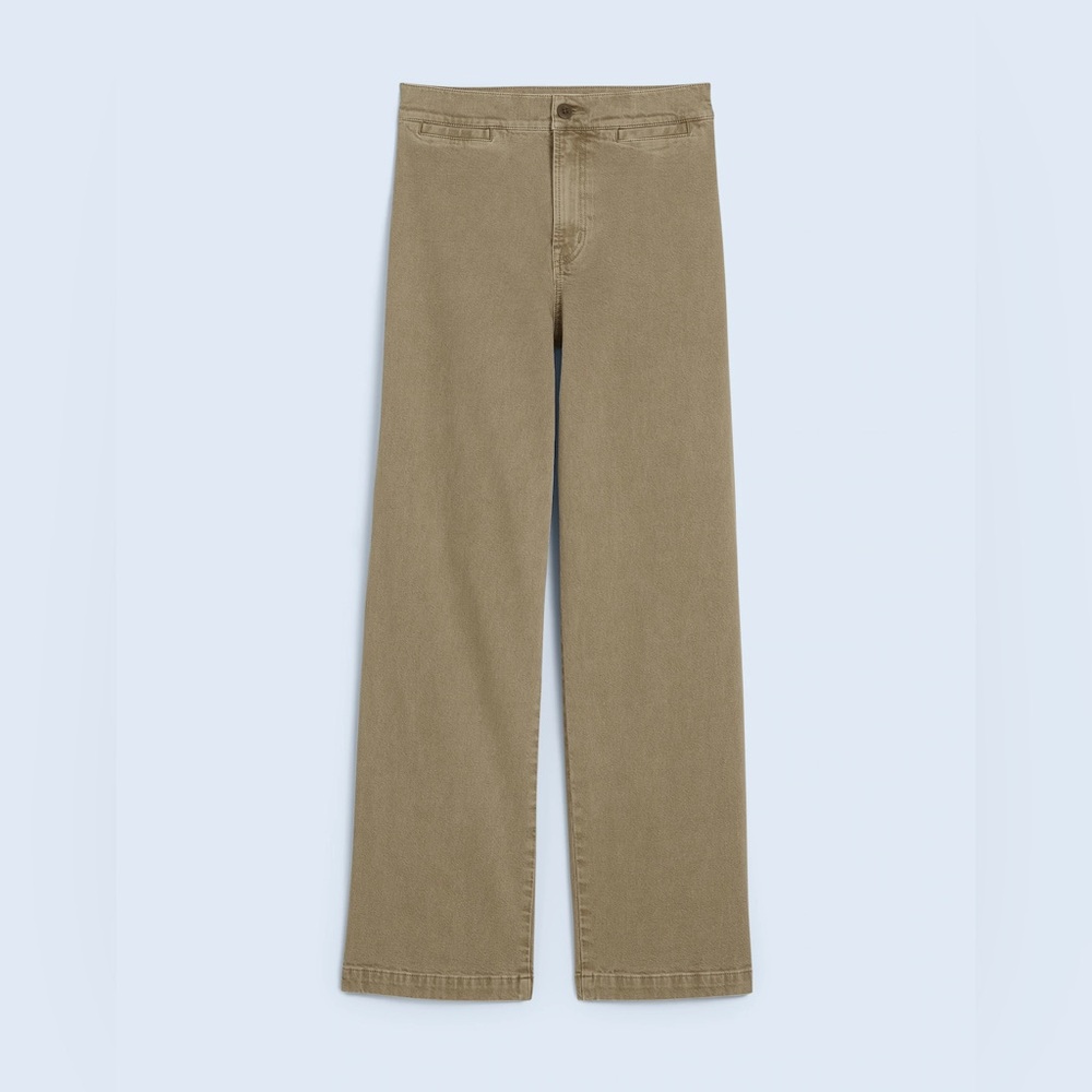 Madewell High-Rise Wide Leg Pants in Olive